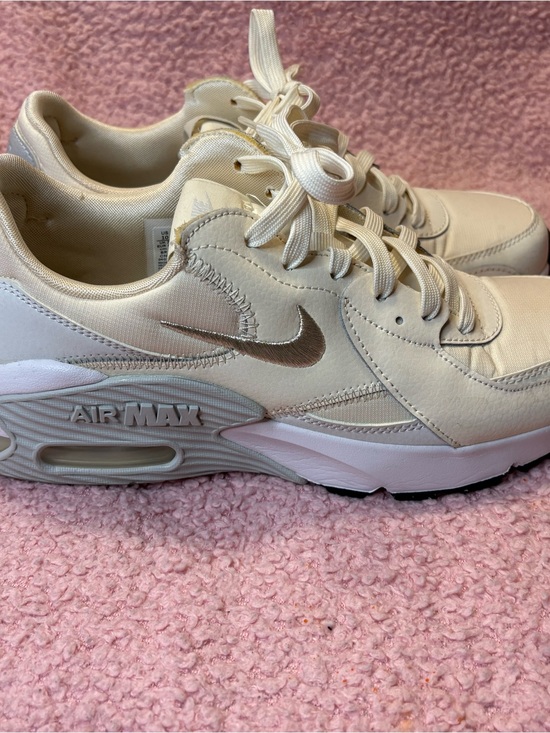 Nike Shoes - Nike Women’s Air Max Low-Top Sneakers in Pale Beige and Metallic Silver